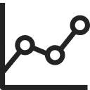 Icon of a line and dot diagram